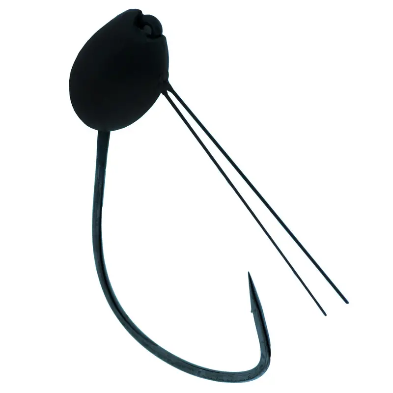 Wacky Rig Jig Head – Size 1/0, 3/32 Oz, Green Pumpkin Color (3-Pack) 1