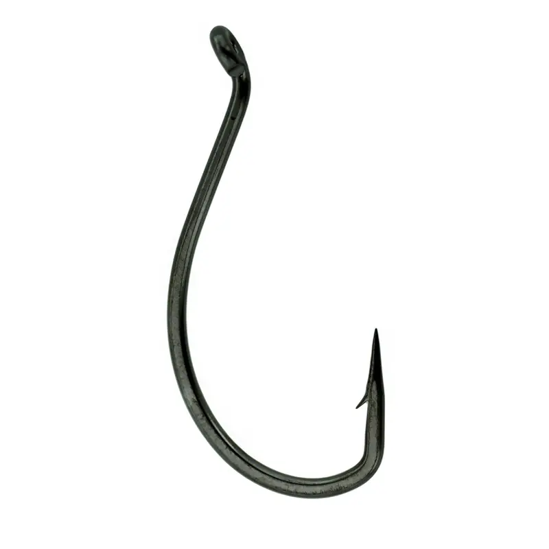 Walleye-Specific Wide Gap Hook – Size 6, Non-Shine Black (Pack Of 10) 1