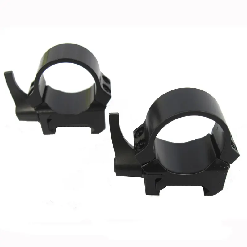 Weaver-Style Quick-Release Scope Rings – 1" Low Profile, Matte Black 1