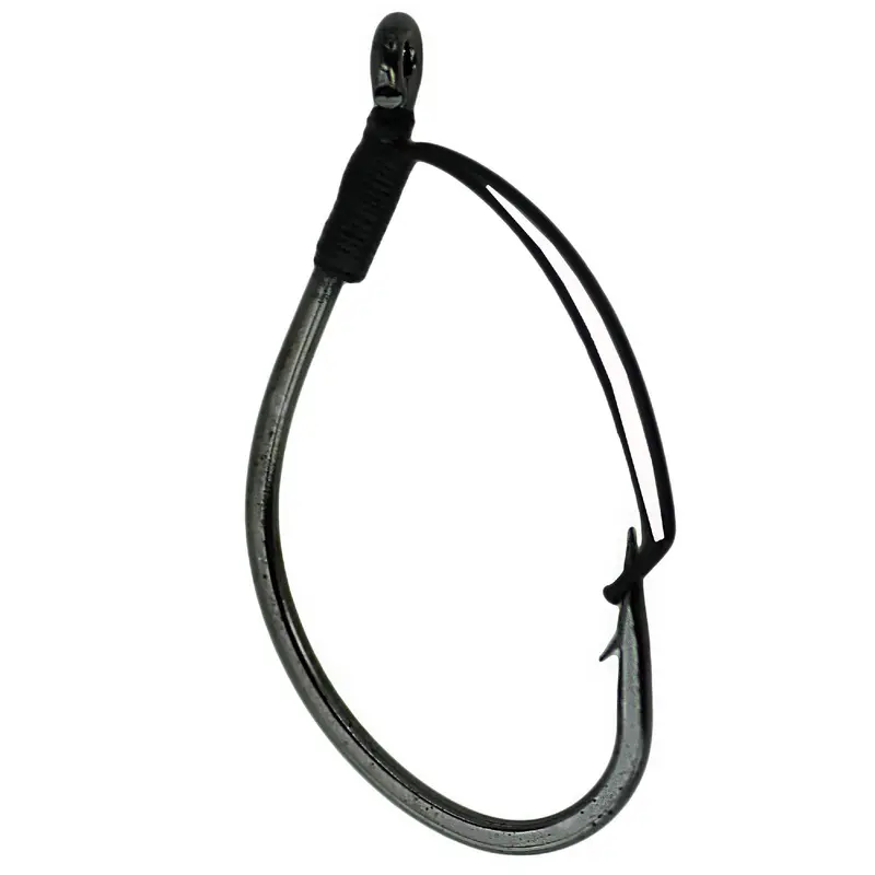 Weedless Drop Shot Split Shot Rig – Size 4 Hook, Non-Reflective Black, Pack Of 5 1