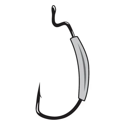 Weighted Superline Worm Hook – Ewg Style, Size 4/0, 1–16 Oz Compatible, Non-Shine Black (5-Pack) 1