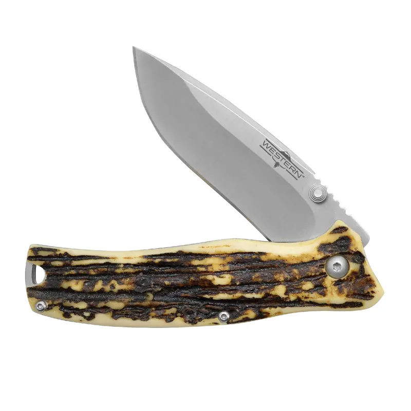 Western Pronto Compact Utility Knife — 3" Drop Point, Delrin Grip 1