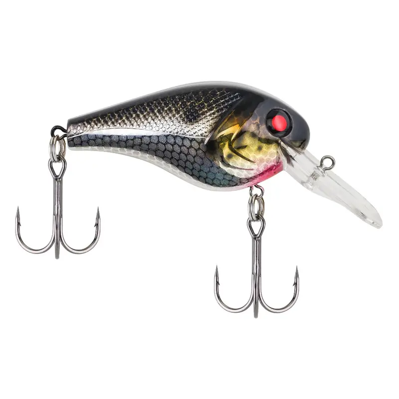 Wild Thang Hard Bait – 2.25" Deep-Diving Crankbait, 6–9 Ft Range, Dual Hook, Black/Silver 1