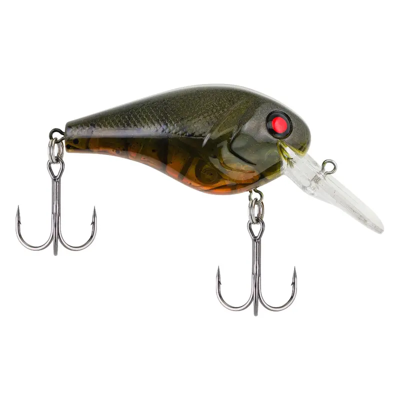 Wild Thang Hard Swimbait – 2.25" Long, 6–9 Ft Diving Depth, Dual Hooks, Ghost Green Craw Finish 1