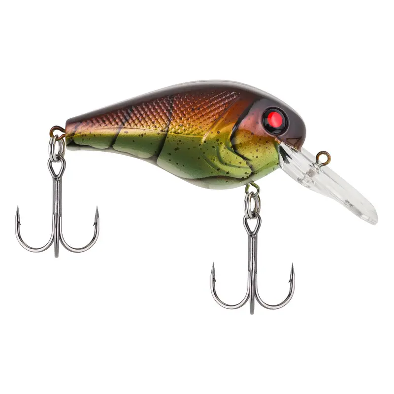 Wild Thang Hard Swimbait – 2.25" Long, 6–9 Ft Diving Depth, Dual Hooks, Vintage Craw Pattern 1
