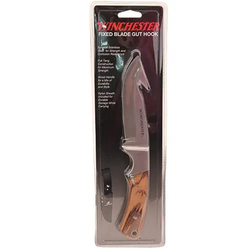 Winchester Large Fixed-Blade Knife – Ersatz Micarta Handle With Guthook 1