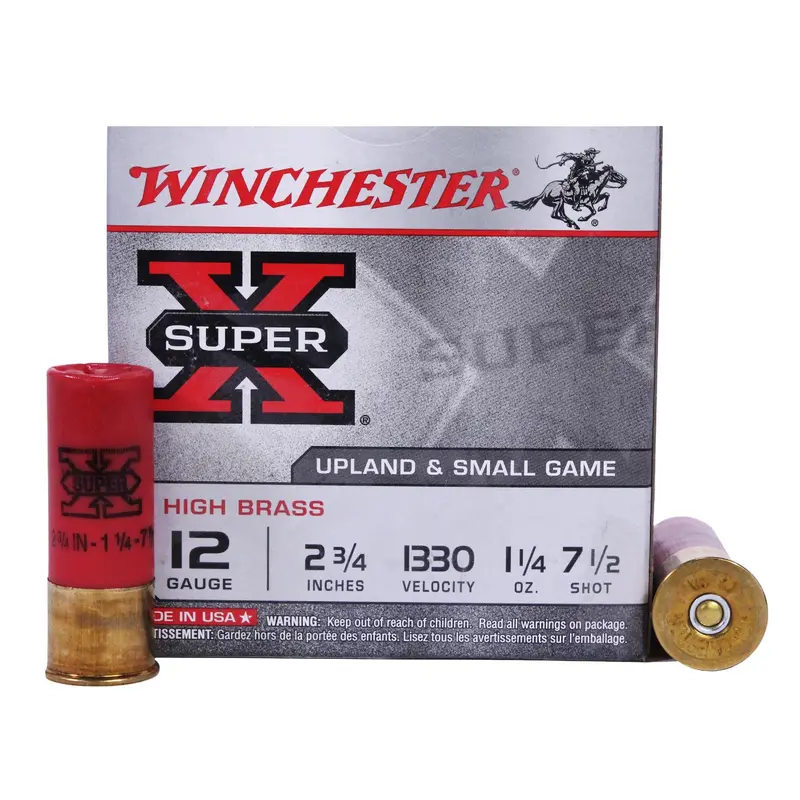 Winchester Super X 12-Gauge Game Load – 2¾", 1¼ Oz #7½ Lead Shot (25-Pack) 1