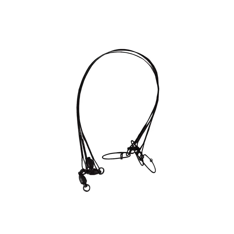 Wire-Wound Steelon Leaders — 6" Length, 30 Lb Test, Black Coating (Pack Of 3) 1