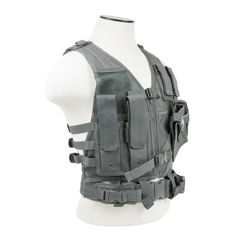 Youth-Sized Tactical Vest – Urban Gray (Xs–S) 1
