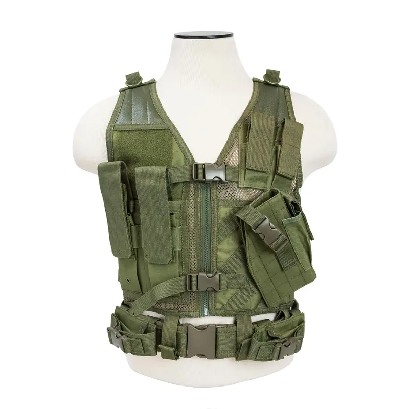 Youth Tactical Vest — Green, Sizes Xs–S 1