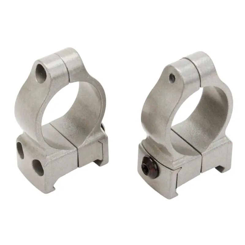 Z2 Alloy Medium-Profile Scope Rings – Matte Silver Finish 1